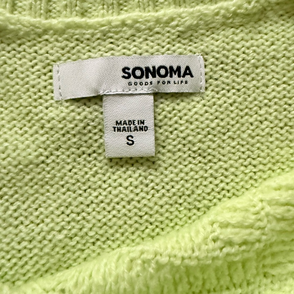 Lime Green Knit Sweater - Picture 4 of 5